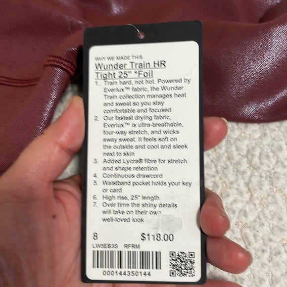 Lululemon Wunder Train HR
Tight 25" *Foil Size 8 - Picture 13 of 13